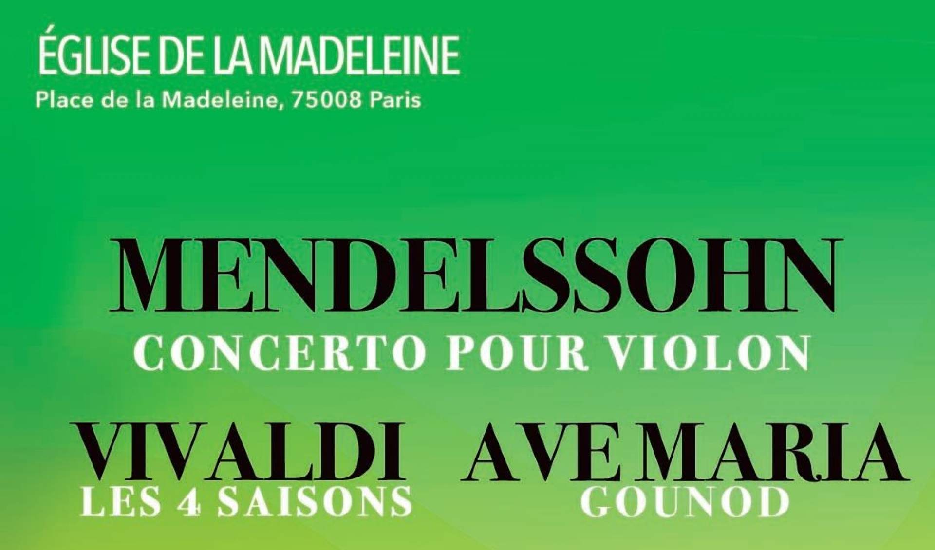 Four Seasons, Ave Maria, Mendelssohn