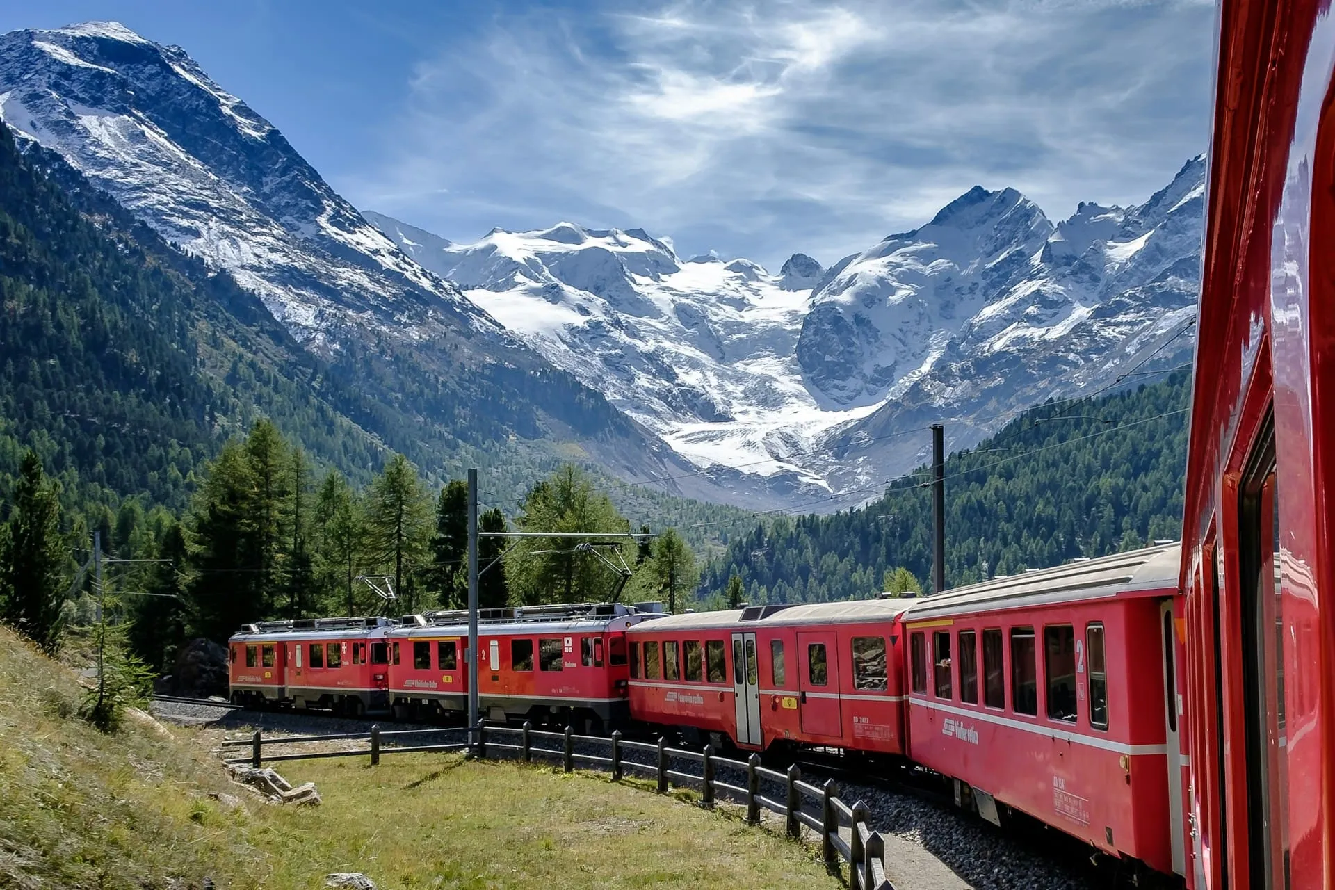 Tren Rojo de Bernina y Alpes Suizos, excursión de un día desde Milán