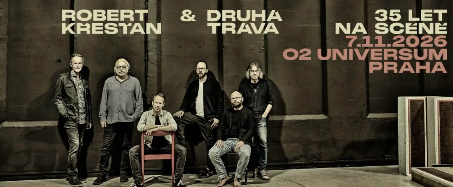 Robert Křesťan und Druhá tráva, 35 Jahre auf der Bühne