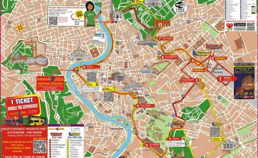 Un día en Roma, billete de tren de ida y vuelta desde Milán a Roma y tour Hop-On Hop-Off de Roma